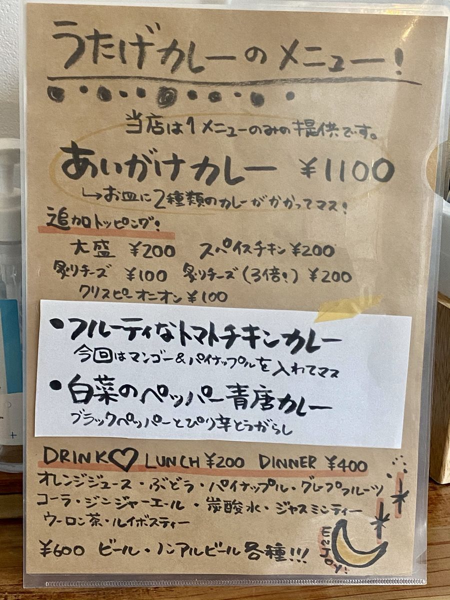 うたげカレー 静岡県静岡市葵区鷹匠 食欲とカレーで胃袋を幸せに ジャニごり日記 静岡グルメブログ