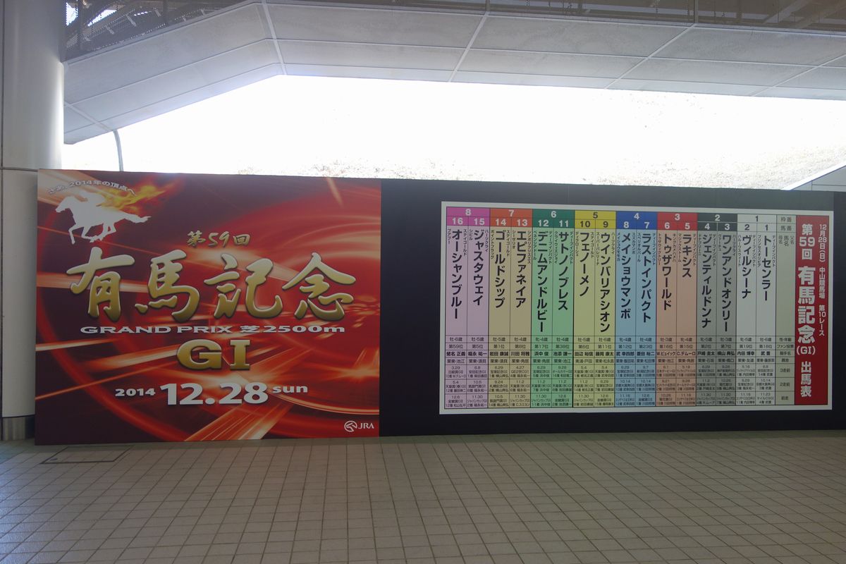 2014年 有馬記念観戦記 ～三連単20万円ゲットン☆～ ジャニごり日記＠静岡グルメブログ